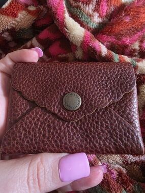Portland Leather Small Scalloped Envelope Wallet - Nutmeg